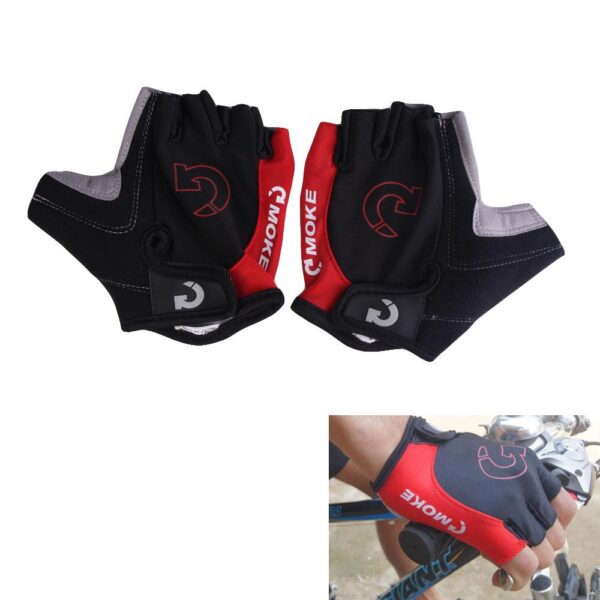 MOKE Gel Pad Half Finger Cycling Gloves