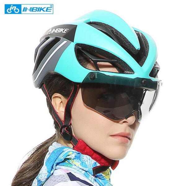 INBIKE Mountain Road Bike Cycling Safe Helmet with Magnetic Goggles