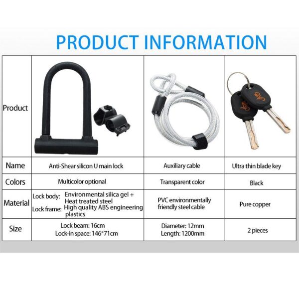 product-image-638291357.jpg WEST BIKING Safe Anti-Theft Bicycle U-Lock
